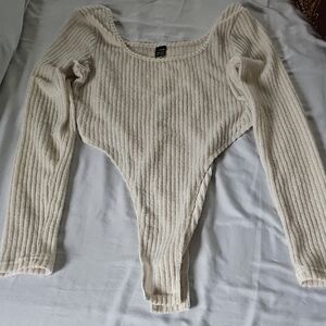 SHEIN Cream Knit Top